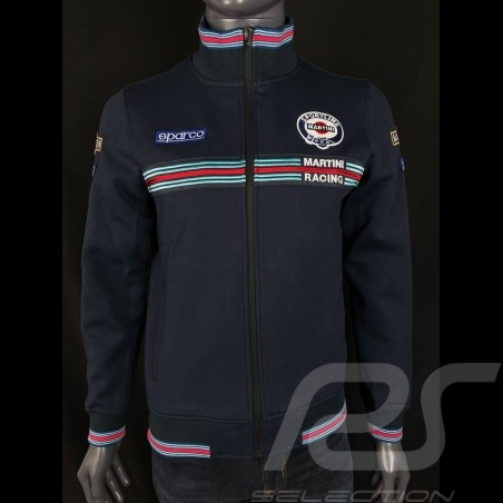 Veste Jacket Jacke Martini Racing Sweatshirt Zippé Bleu marine Sparco 01278MR