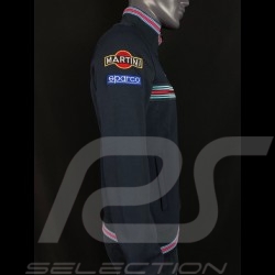 Veste Jacket Jacke Martini Racing Sweatshirt Zippé Bleu marine Sparco 01278MR