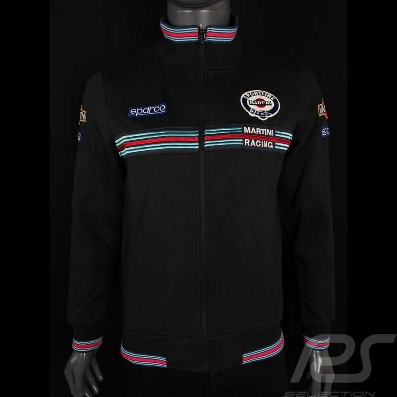 Martini Racing Jacket Fullzip Sweatshirt Black Sparco 01278MR