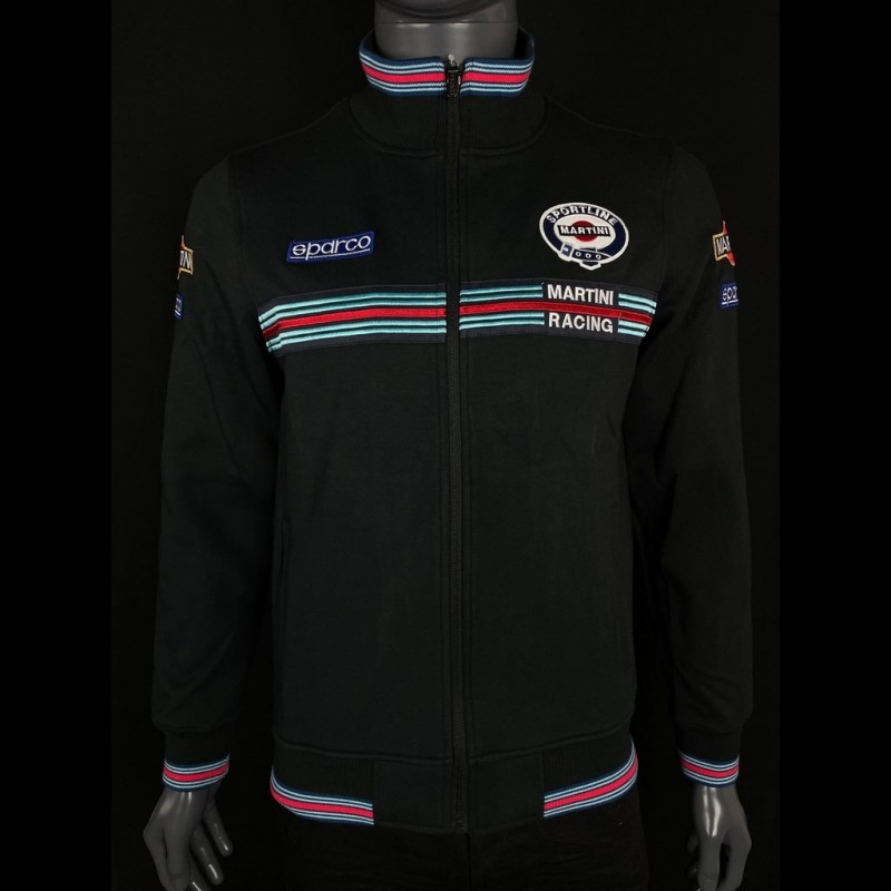 Martini Racing Jacke Fullzip Sweatshirt Schwarz Sparco 01278MR