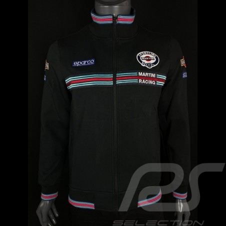 Veste Jacket Jacke Martini Racing Sweatshirt Zippé Noir Sparco 01278MR