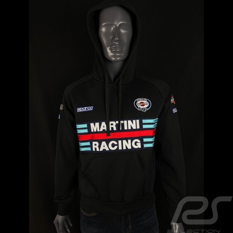 Sweatshirt Sparco Martini Racing hoodie à capuche noir - homme 01279MRNR
