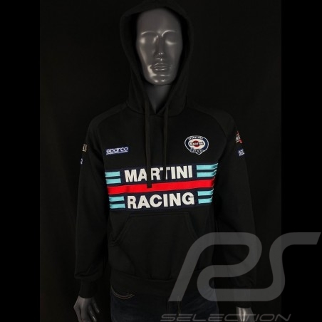 Sweatshirt Sparco Martini Racing hoodie à capuche noir - homme 01279MRNR