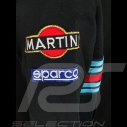 Sweatshirt Sparco Martini Racing hoodie à capuche noir - homme 01279MRNR