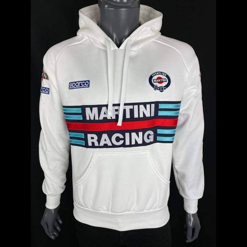 Sweatshirt Sparco Martini Racing hoodie white men 01279MRBI