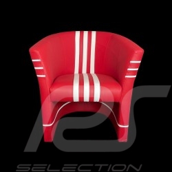 Fauteuil cabriolet Racing Inside n° 23 Salzburg LM70 Rouge / Blanc Tub chair Tubstuhl