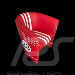 Tub chair Racing Inside n° 23 Salzburg LM70 Red / White