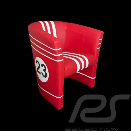 Tub chair Racing Inside n° 23 Salzburg LM70 Red / White
