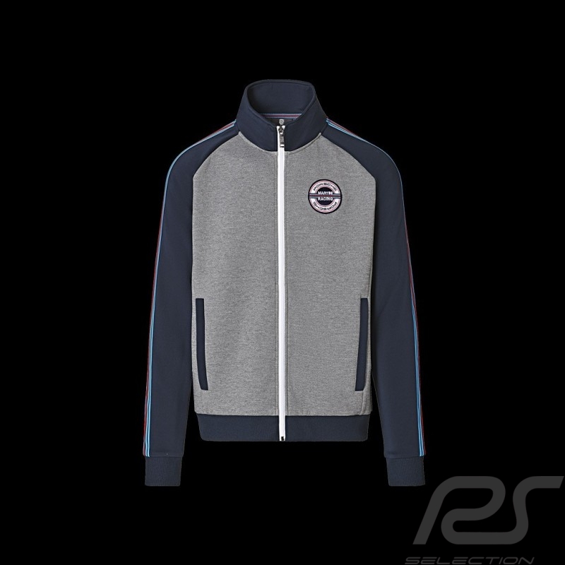 Veste Porsche Martini Racing Sweatshirt Zippé gris chiné / bleu marine WAP551M0MR - homme