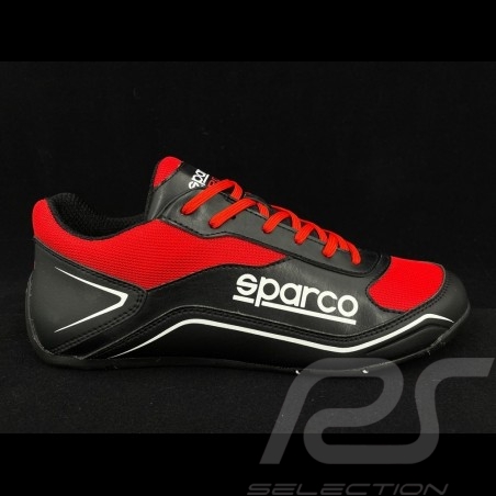 Chaussure de conduite Sparco Sneaker sport S-Pole noir / rouge - homme