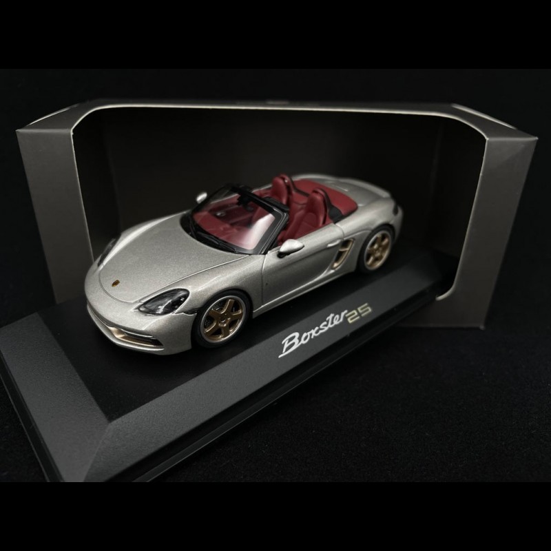 Porsche Boxster 25 years Edition type 982 2021 GT silver grey 1/43  Minichamps WAP0202020MM7Z