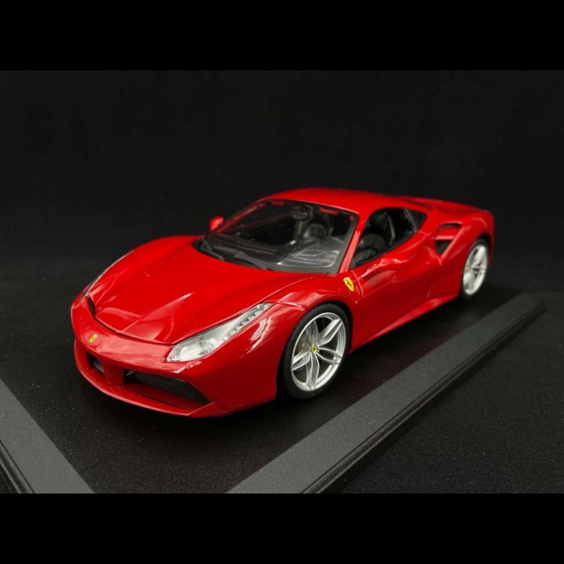 Modèle Réduit Ferrari 488 GTB Rouge 1:18 Bburago - Boîte Collector