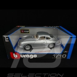 Porsche 356 B Cabriolet 1961 argent 1/18 Burago 12026