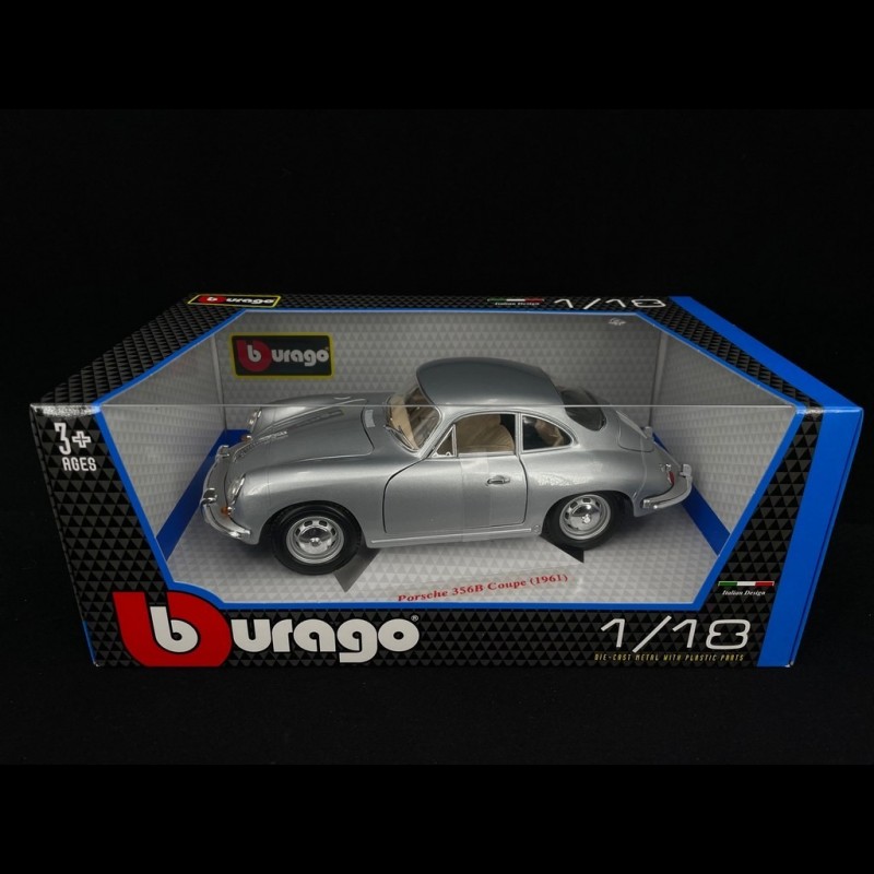Porsche 356 B Coupe 1961 silver 1/18 Burago 12026