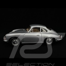 Porsche 356 B Cabriolet 1961 silver 1/18 Burago 12026