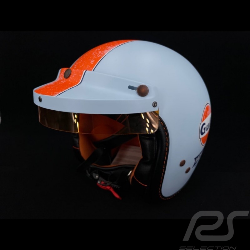 Casque Gulf Vintage Racing Oil Company bleu / orange