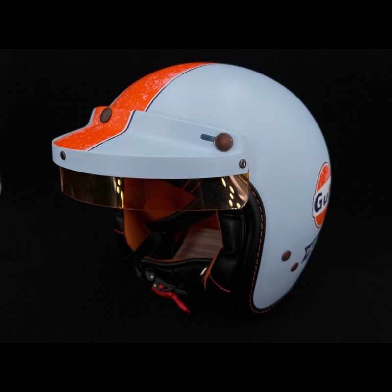 Gulf Helmet Vintage Racing Oil Company blue / orange
