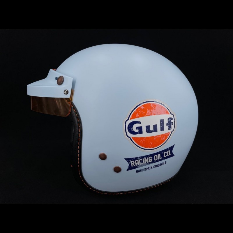 Gulf Helmet Vintage Racing Oil Company blue / orange