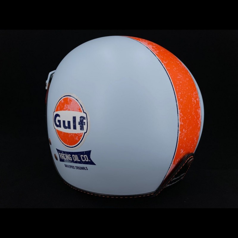 Gulf Helmet Vintage Racing Oil Company blue / orange