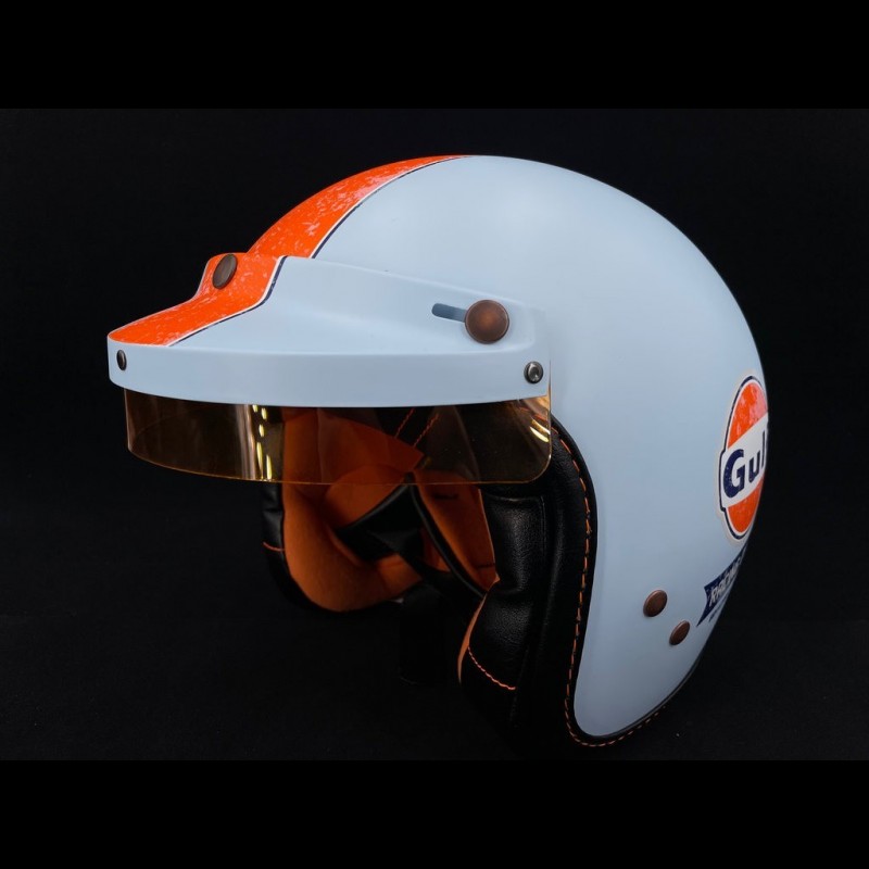 Gulf Helmet Vintage Racing Oil Company blue / orange