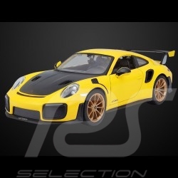 Porsche 911 GT2 RS type 991 phase II 2018 jaune / carbone kit à monter 1/24 Maisto 39523