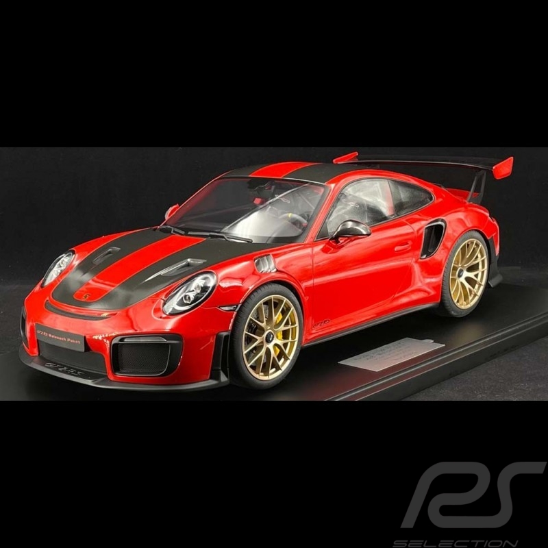Porsche 911 GT2 RS type 991 Weissach Paket 2018 Indischrot 1/8 Minichamps 800621002