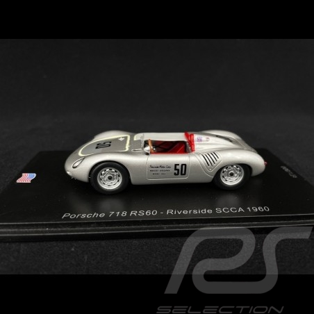Porsche 718 RS60 No.50 Riverside SCCA 1960 in 1:43 Scale by Spark US113 
