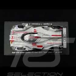 Audi R18 e-Tron Quattro n° 2 Audi Sport Team Joest 2ème Le Mans 2012 1/43 Spark S3701