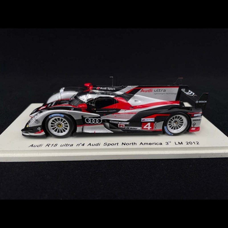 Miniature Spark 1/43 Audi R18 Ultra N°4 - 3e Aux 24h Du Mans 2012 (S3703)