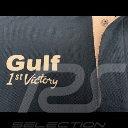 Gulf Le Mans Sieg Vintage Poloshirt Petrolblau - Herren