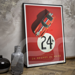Poster Ferrari 250 GTO Bleu Targa Florio 1964 Edition Limitée