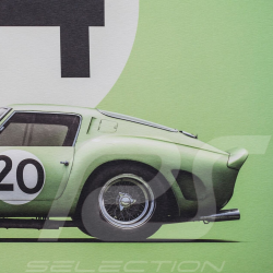 Ferrari Poster 250 GTO Grün 24h Le Mans 1962 Limitierte Auflage
