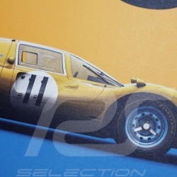 Poster Ferrari 412P Yellow Spa-Francorchamps 1967 Limited Edition