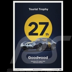 Poster Ferrari 250 GTO Dark Blue Goodwood TT 1962 Collector's Edition