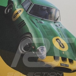 Poster Ferrari 250 GTO Bleu Targa Florio 1964 Edition Limitée
