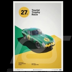Poster Ferrari 250 GTO Bleu Targa Florio 1964 Edition Limitée