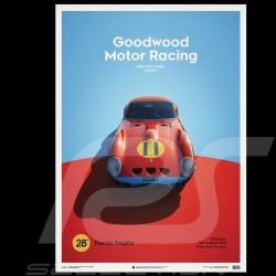Poster Ferrari 250 GTO Bleu Targa Florio 1964 Edition Limitée