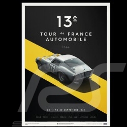 Poster Ferrari 250 GTO Bleu Targa Florio 1964 Edition Limitée