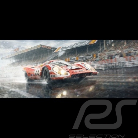 Poster Ferrari 250 GTO Bleu Targa Florio 1964 Edition Limitée