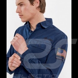 Chemise Steve McQueen US army Bleu marine - homme Shirt Hemd