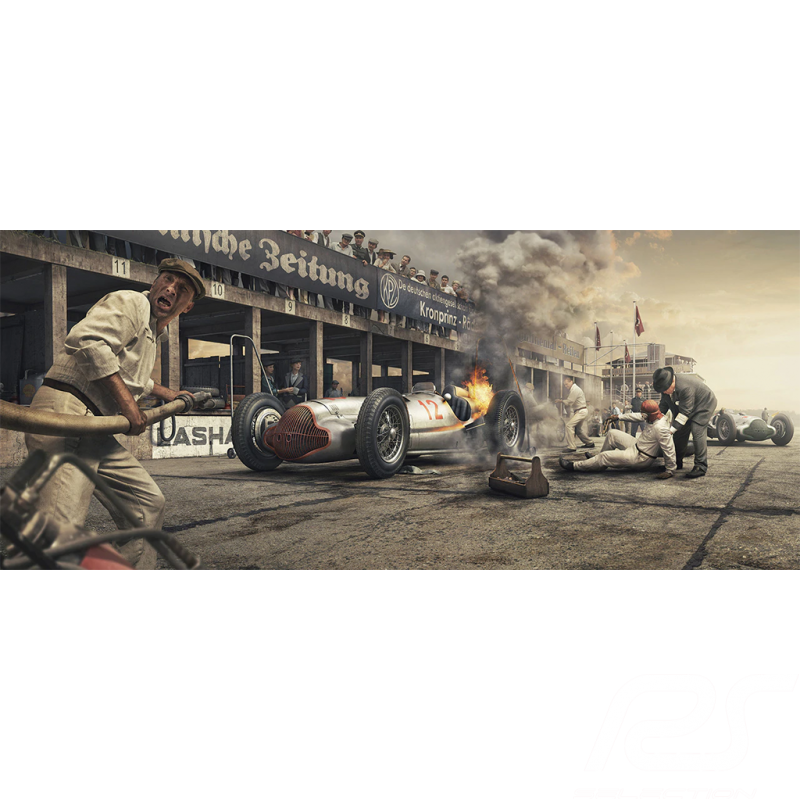 Luxusrahmenkunstwerk Mercedes Benz W154 50 x 24 cm