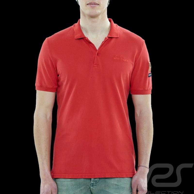 Polo Steve McQueen US Star & Stripes Rouge - homme