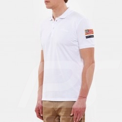 Steve McQueen Poloshirt US Star & Stripes Weiß - Herren