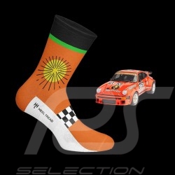 Chaussettes Jägermeister orange / vert / noir - mixte - Pointure 41/46