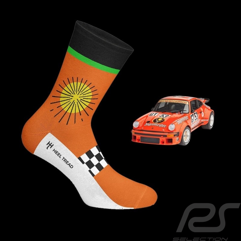 Chaussettes Jägermeister orange / vert / noir - mixte - Pointure 41/46