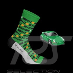 Porsche 911 Carrera RS 2.7 socks green / black / orange - unisex - Size 41/46