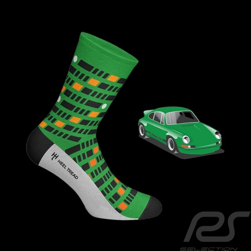 Chaussettes Porsche 911 Carrera RS 2.7 vert / noir / orange - mixte - Pointure 41/46