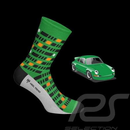 Chaussettes Porsche 911 Carrera RS 2.7 vert / noir / orange - mixte - Pointure 41/46