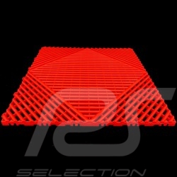 Garage floor tiles Red RAL3020 Quality-Price - 15 years warranty - Set of 6 tiles of 40 x 40 cm