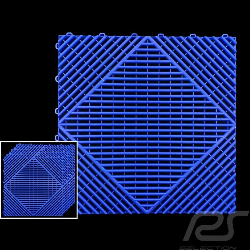 Dalle de garage Bleu RAL5005 Qualité-Prix Garantie 15 ans - Lot de 6 dalles de 40 x 40 cm Garage floor tiles Garagenplatten 